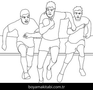 Ragbi boyama sayfası – boyama çalışması, yaratıcılığı geliştirir