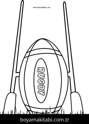 Ragbi boyama sayfası – renkli çizimler, okul öncesi
