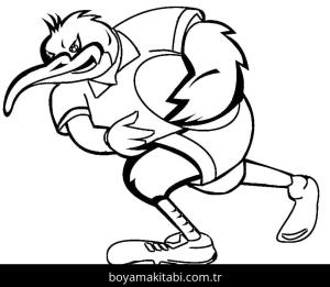 Ragbi boyama sayfası – yaratıcılık, eğlenceli etkinlik