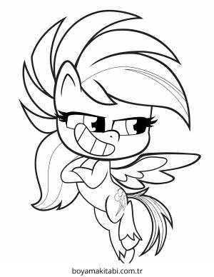 Rainbow Dash boyama sayfası – keyifli zaman, renkli çizimler