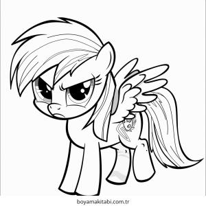 Rainbow Dash boyama sayfası – sanatsal çalışma, çocuklar için
