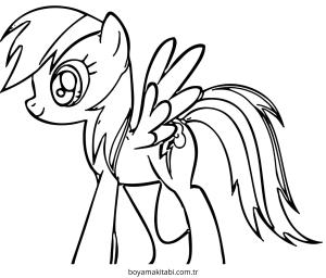 Rainbow Dash boyama sayfası – evde etkinlik, ücretsiz yazdır