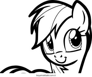 Rainbow Dash boyama sayfası – PDF indir, sevimli karakter