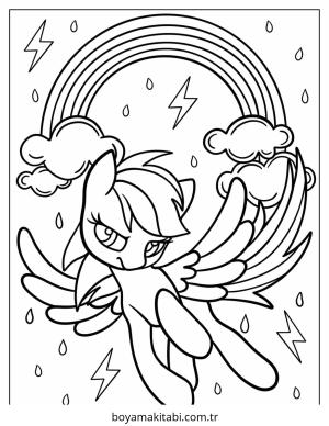 Rainbow Dash boyama sayfası – ücretsiz yazdır, boyama etkinliği