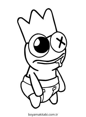 Gökkuşağı Arkadaşları (Rainbow Friends) boyama sayfası – yaratıcılığı geliştirir, keyifli zaman