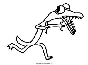 Gökkuşağı Arkadaşları (Rainbow Friends) boyama sayfası – sanatsal çalışma, çocuklar için