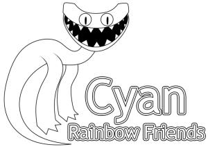 Gökkuşağı Arkadaşları (Rainbow Friends) boyama sayfası,  coloring page, Mavi gökkuşağı arkadaşlar ücretsiz, 