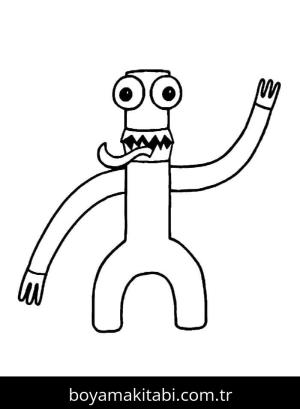 Gökkuşağı Arkadaşları (Rainbow Friends) boyama sayfası – boyama etkinliği, çocuk aktivitesi