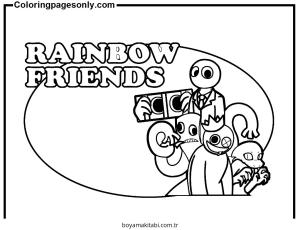 Gökkuşağı Arkadaşları (Rainbow Friends) boyama sayfası – eğitici aktivite, yaratıcılık