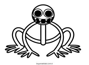 Gökkuşağı Arkadaşları (Rainbow Friends) boyama sayfası – basit çizim, kolay boyama