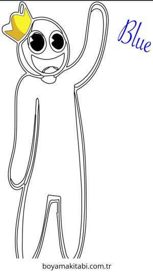 Gökkuşağı Arkadaşları (Rainbow Friends) boyama sayfası – eğlenceli etkinlik, el becerilerini geliştirir