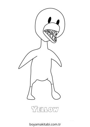 Gökkuşağı Arkadaşları (Rainbow Friends) boyama sayfası – okul öncesi, evde etkinlik