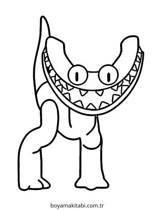 Gökkuşağı Arkadaşları (Rainbow Friends) boyama sayfası – eğitici aktivite, yaratıcılık