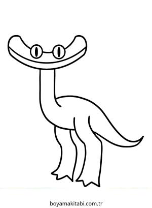 Gökkuşağı Arkadaşları (Rainbow Friends) boyama sayfası – sevimli karakter, sanatsal çalışma