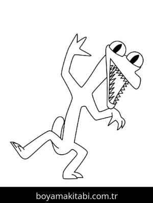 Gökkuşağı Arkadaşları (Rainbow Friends) boyama sayfası – okul öncesi, evde etkinlik