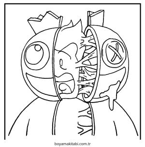 Gökkuşağı Arkadaşları (Rainbow Friends) boyama sayfası – okul öncesi, evde etkinlik