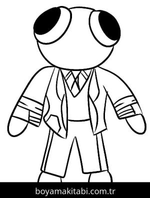 Gökkuşağı Arkadaşları (Rainbow Friends) boyama sayfası – çocuk aktivitesi, PDF indir