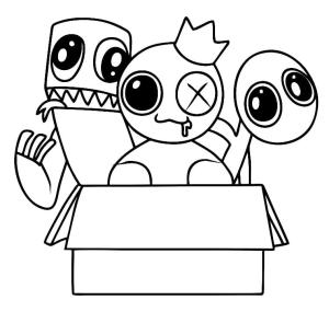 Gökkuşağı Arkadaşları (Rainbow Friends) boyama sayfası,  coloring page, Şirin Gökkuşağı Arkadaşlar, 