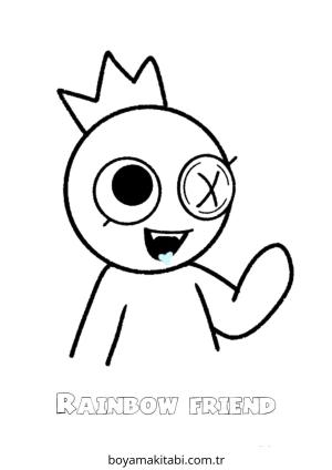 Gökkuşağı Arkadaşları (Rainbow Friends) boyama sayfası – boyama etkinliği, çocuk aktivitesi
