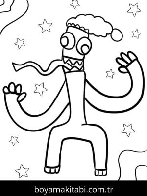 Gökkuşağı Arkadaşları (Rainbow Friends) boyama sayfası – yaratıcılığı geliştirir, keyifli zaman