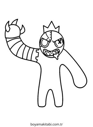 Gökkuşağı Arkadaşları (Rainbow Friends) boyama sayfası – boyama çalışması, yaratıcılığı geliştirir