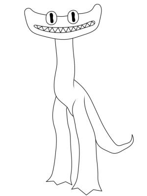 Gökkuşağı Arkadaşları (Rainbow Friends) boyama sayfası,  coloring page, Gökkuşağı Arkadaşları Ten Cyan çizimi, 