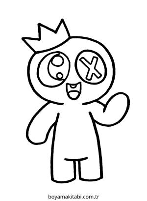 Gökkuşağı Arkadaşları (Rainbow Friends) boyama sayfası – boyama etkinliği, çocuk aktivitesi