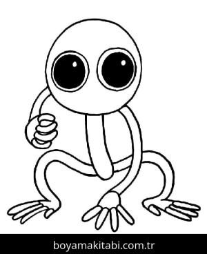 Gökkuşağı Arkadaşları (Rainbow Friends) boyama sayfası – boyama çalışması, yaratıcılığı geliştirir