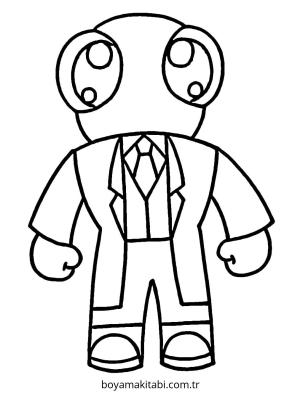 Gökkuşağı Arkadaşları (Rainbow Friends) boyama sayfası – çizgi film temalı, basit çizim