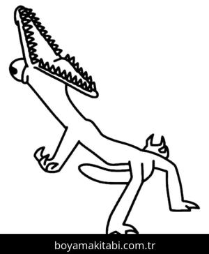 Gökkuşağı Arkadaşları (Rainbow Friends) boyama sayfası – çocuklar için, çizgi film temalı