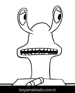 Gökkuşağı Arkadaşları (Rainbow Friends) boyama sayfası – kolay boyama, eğitici aktivite