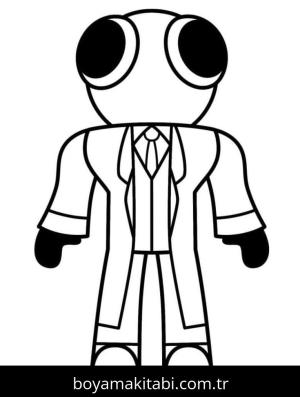 Gökkuşağı Arkadaşları (Rainbow Friends) boyama sayfası – çocuklar için, çizgi film temalı