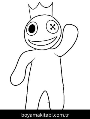 Gökkuşağı Arkadaşları (Rainbow Friends) boyama sayfası – renkli çizimler, okul öncesi