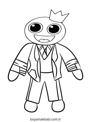 Gökkuşağı Arkadaşları (Rainbow Friends) boyama sayfası – evde etkinlik, ücretsiz yazdır