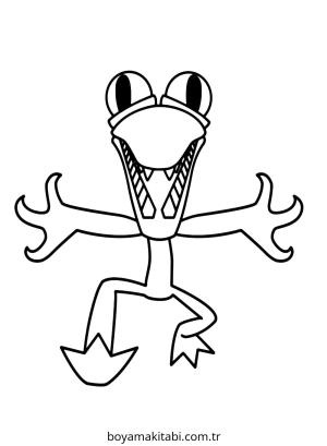 Gökkuşağı Arkadaşları (Rainbow Friends) boyama sayfası – çocuklar için, çizgi film temalı