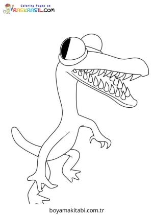 Gökkuşağı Arkadaşları (Rainbow Friends) boyama sayfası – çocuklar için, çizgi film temalı