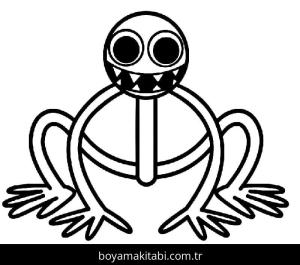 Gökkuşağı Arkadaşları (Rainbow Friends) boyama sayfası – yaratıcılığı geliştirir, keyifli zaman