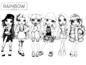 Rainbow High boyama sayfası,  coloring page, Rainbow High Series 1 Dolls, 