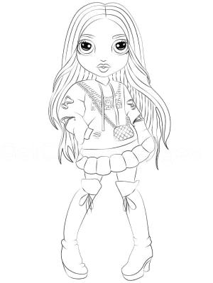 Rainbow High boyama sayfası,  coloring page, Rainbow High Emi Vanda, 