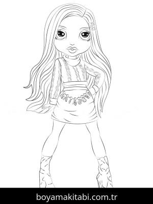 Rainbow High boyama sayfası – yaratıcılık, eğlenceli etkinlik