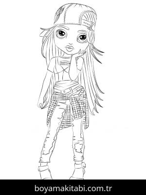 Rainbow High boyama sayfası – ücretsiz yazdır, boyama etkinliği