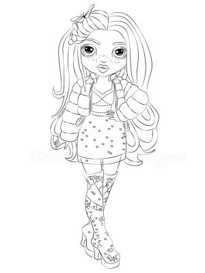 Rainbow High boyama sayfası,  coloring page, Poppy Rowan, 