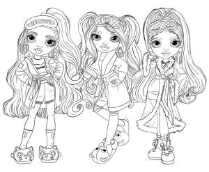 Rainbow High boyama sayfası,  coloring page, Rainbow High Kızlar, 