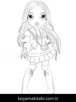 Rainbow High boyama sayfası – boyama etkinliği, çocuk aktivitesi