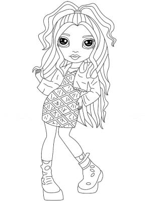 Rainbow High boyama sayfası,  coloring page, Rainbow High Daria Roselyn, 