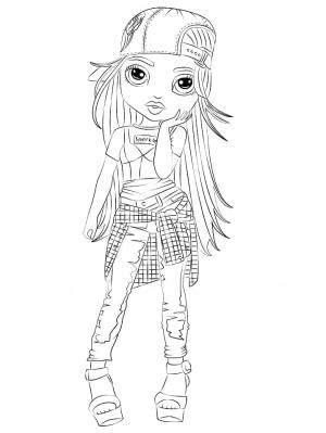 Rainbow High boyama sayfası,  coloring page, Ruby Anderson, 