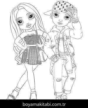 Rainbow High boyama sayfası – okul öncesi, evde etkinlik