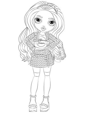 Rainbow High boyama sayfası,  coloring page, Rainbow High Bella Parker, 