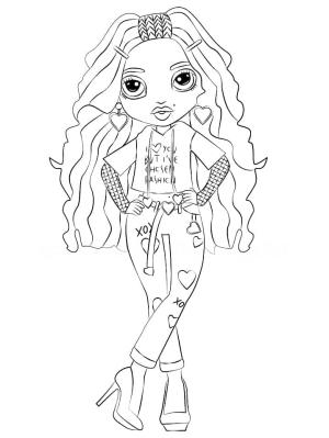 Rainbow High boyama sayfası,  coloring page, Kia Hart, 