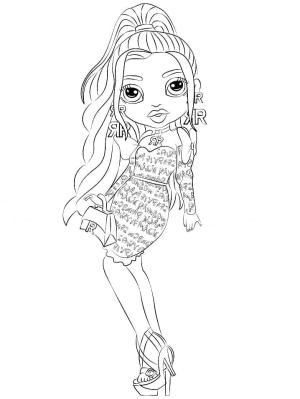 Rainbow High boyama sayfası,  coloring page, Laurel De’Vious, 